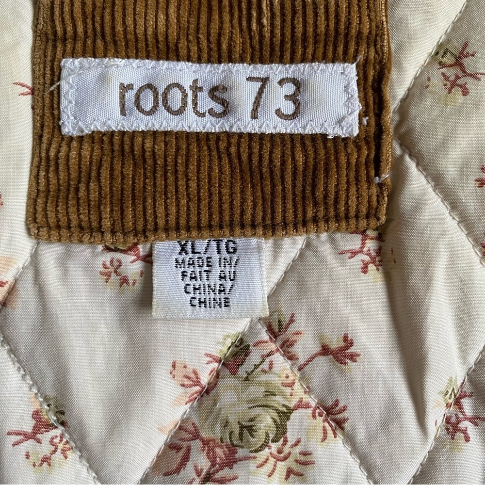 Vintage Roots Corduroy jacket faux Sherpa ditsy floral feminine floral lined XL - Picture 8 of 12